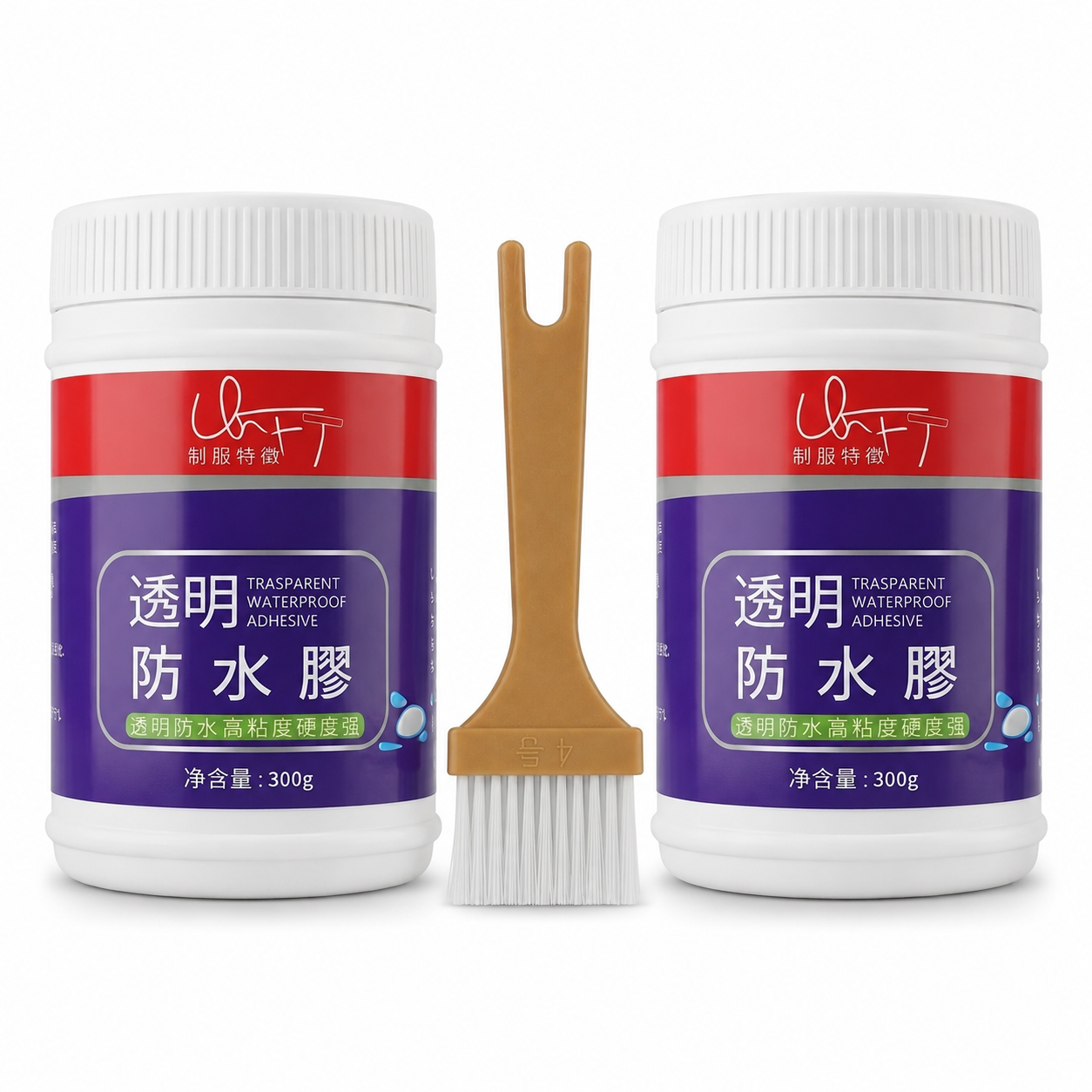 🏆 Premium Transparent Waterproof Glue | Buy 1 Get 1 FREE + FREE Brush |