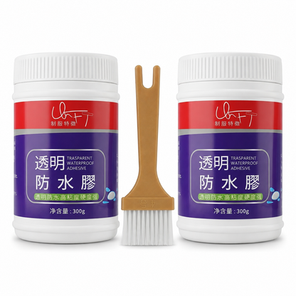 🏆 Premium Transparent Waterproof Glue | Buy 1 Get 1 FREE + FREE Brush |